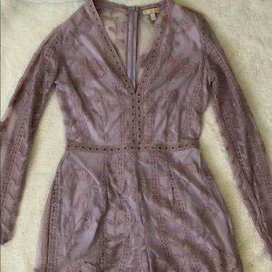 v neck lilac romper